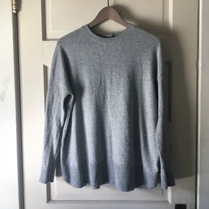 Cotton sweater with zip detail
